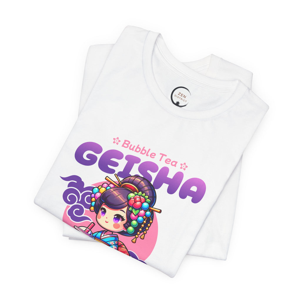 Geisha Bubble Tea T-Shirt — Cute Kawaii Japanese Tea Girl Tee