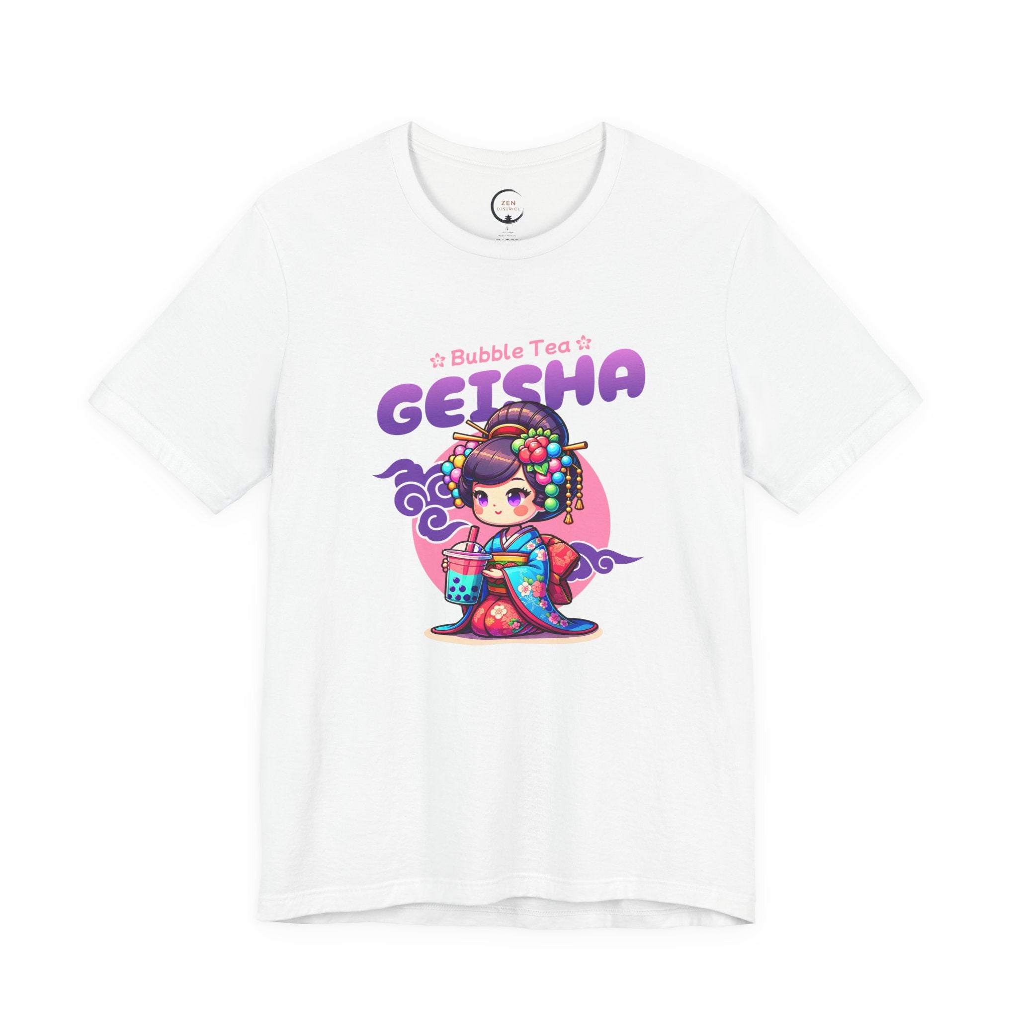 Geisha Bubble Tea T-Shirt — Cute Kawaii Japanese Tea Girl Tee