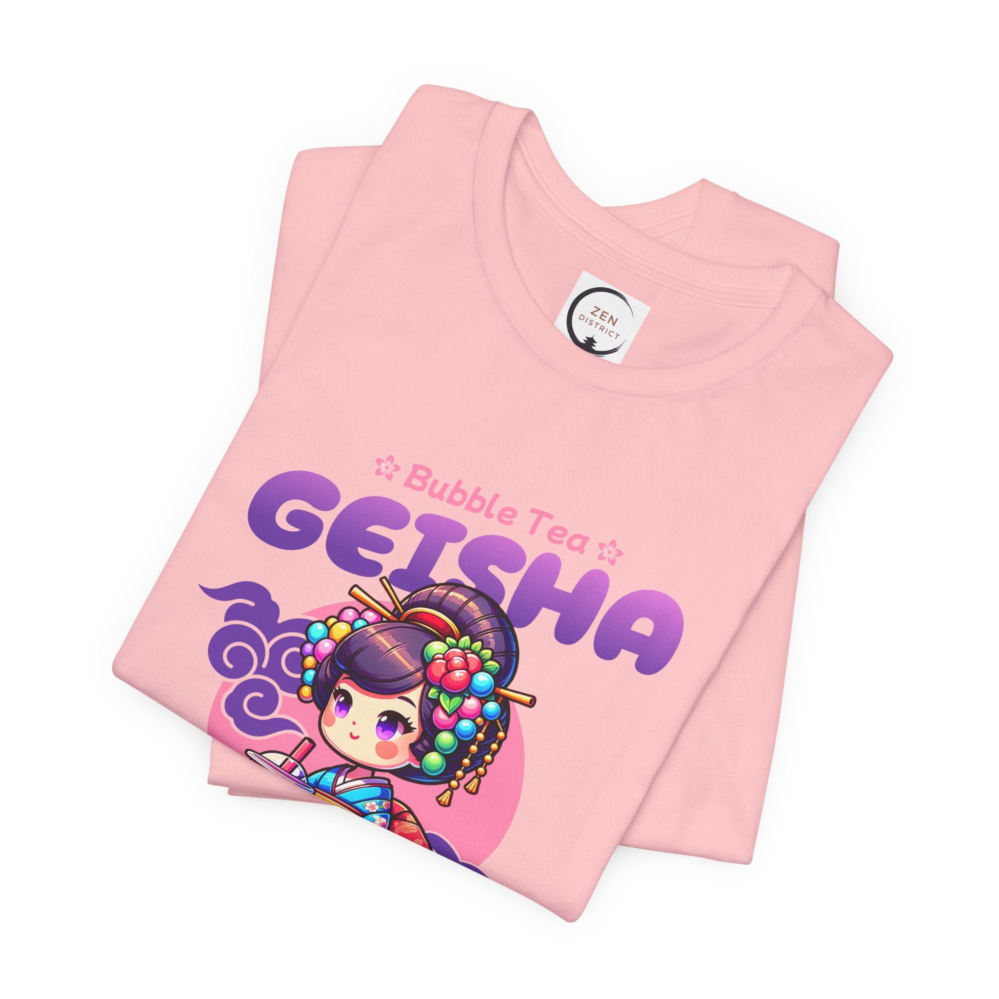 Geisha Bubble Tea T-Shirt — Cute Kawaii Japanese Tea Girl Tee