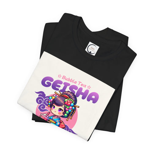 Bubble Tea Geisha Tee | Cute Kawaii Geisha Illustration T-Shirt