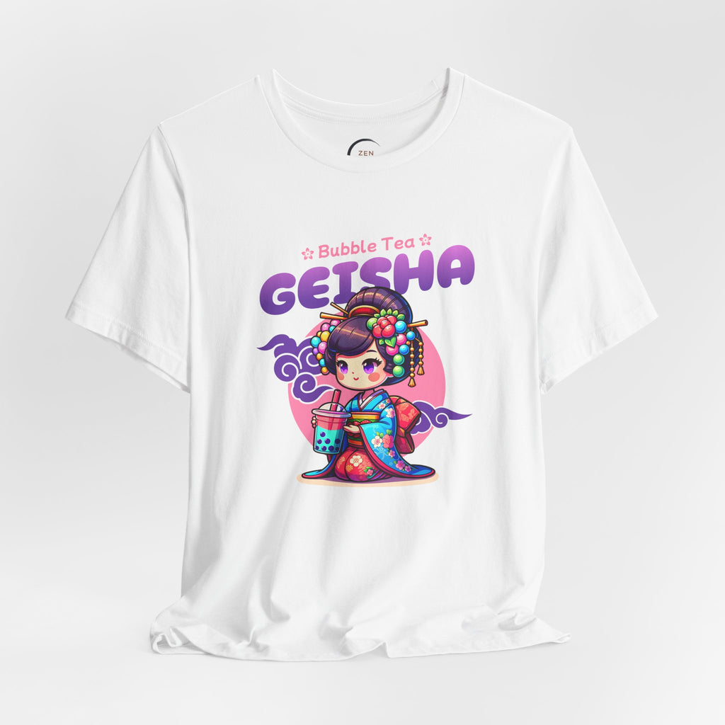 Geisha Bubble Tea T-Shirt — Cute Kawaii Japanese Tea Girl Tee
