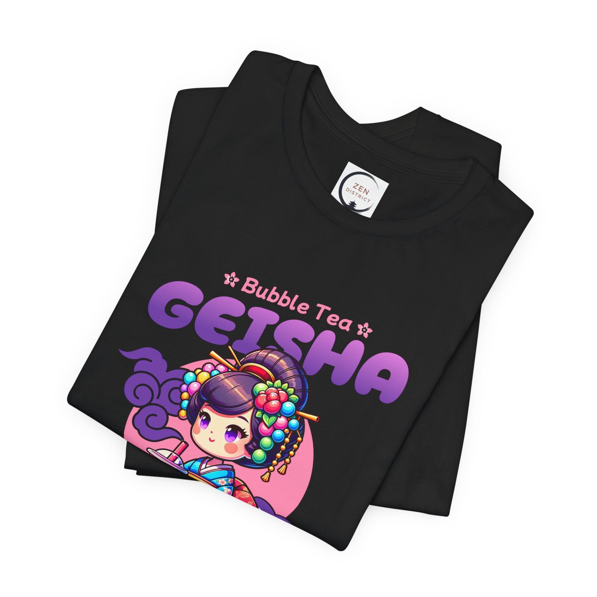 Geisha Bubble Tea T-Shirt — Cute Kawaii Japanese Tea Girl Tee