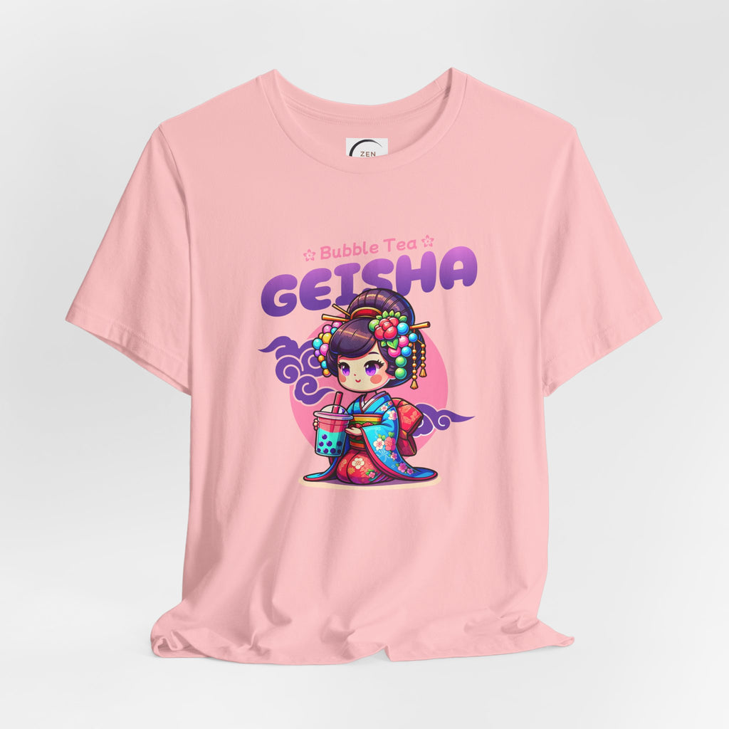 Geisha Bubble Tea T-Shirt — Cute Kawaii Japanese Tea Girl Tee