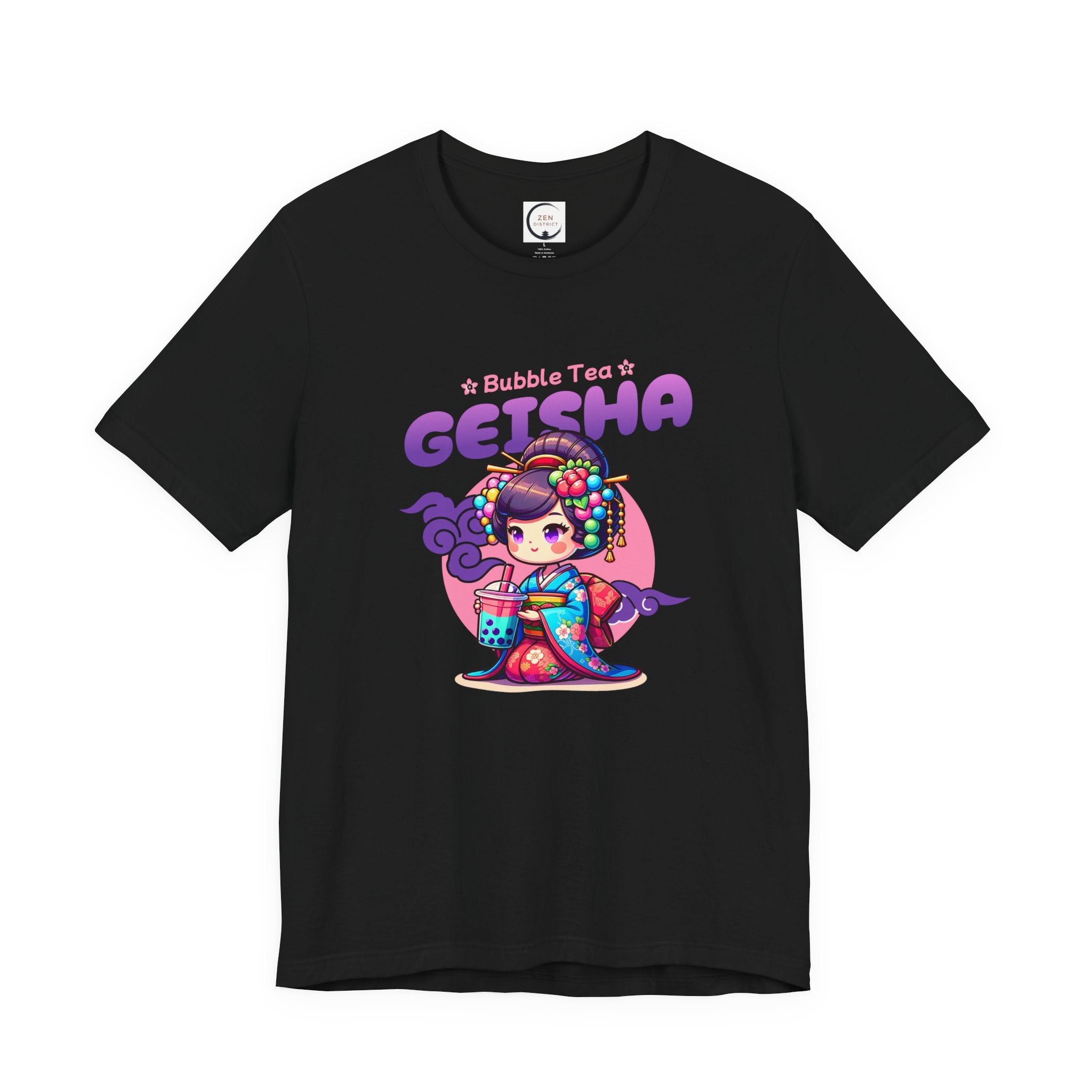 Geisha Bubble Tea T-Shirt — Cute Kawaii Japanese Tea Girl Tee